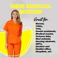 thumbnail image 2 of ACTIVE UNIFORMS Unisex Scrub Sets, Scrub Top and Pants. Run Large (Orange, Large), 2 of 6