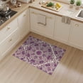 thumbnail image 2 of ODIKA 3'x5' Washable Accent Rug Pink Pastel Purple Plum Cream Mirrored Florals Harmonious for Bedside, Nursery Room, Pet Friendly & Non-Shedding, 2 of 7