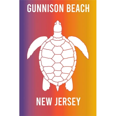 

Gunnison Beach New Jersey Souvenir 2x3 Inch Fridge Magnet Turtle Design