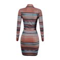 thumbnail image 6 of Henpk Summer Dresses for Women Striped T Shirt Dress Casual Midi Dress Short Sleeve Sundress with Pockets Long Sleeve Dress For Stripe Print High Waist Maxi Dress Casual Dress Orange M, 6 of 8
