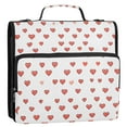 thumbnail image 2 of ALAZA Zipper Binder Cute Hearts 3 Ring Trapper Keeper File Folder Organizer Bag, 2 of 8
