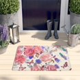 thumbnail image 2 of Pioneer Flower Floral Print Flannel Non Slip Door Rugs,Washable Door Mats Indoor,Decorative Door Mats,Dirt-Resistant and Absorbent Doormat for Entrance,Bedroom,Kitchen,Bathroom,23.5"x16", 2 of 5