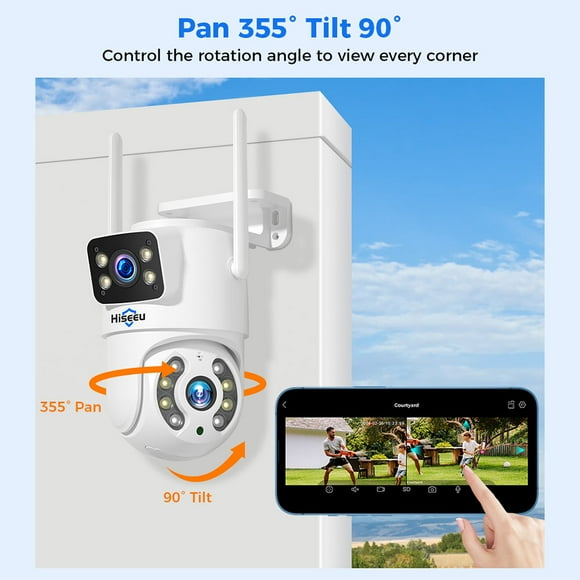 Webcam,Camera Office Humanoid Auto Wifi Camera Webcam Camera Color Vision Ip66 Weatherproof Vision 2-way Camera Dual-lens Mount Wifi Weatherproof Color Ai Humanoid Audio Ai Office Indoor