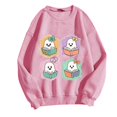 thumbnail image 4 of Gunia Women'S Halloween Ghost Sweatshirts Fashion Cute Casual Print Round Neck Hoodless Long Sleeve Hoodie Pullover Tops Fall Trendy Clothes Pink S-2Xl, 4 of 4
