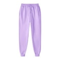 thumbnail image 4 of GILIGEGE Two Piece Sets for Women Ladies Women's Autumn and Winter Solid Color Long Sleeve Long Pants Sports Suit Light Violet 3Xl, 4 of 5