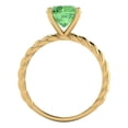 thumbnail image 4 of Clara Pucci 14K Yellow Gold 2ct Green Solitaire Ring for Women, 4 of 8