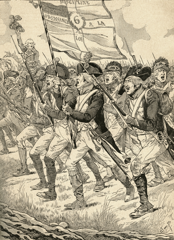 The Battle of Valmy, 1792, during the French Revolutionary Wars. From