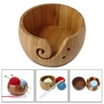 thumbnail image 4 of Bol de Rangement en Fil de Bois 5,9 Pouces Rangement Crochet Portable Tricot Laine Rangement Bambou, 4 of 9