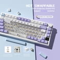 thumbnail image 6 of AJAZZ AK820 Pro 75% Wireless Mechanical Keyboard with TFT Smart Display&Knob, Gasket-Mounted Gaming Keyboard, BT/2.4GHz/USB-C Wired (Purple, Gift Switch), 6 of 10