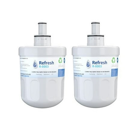 

Replacement For Samsung HDX FMS-1 Refrigerator Water Filter - by Refresh (2 Pack)
