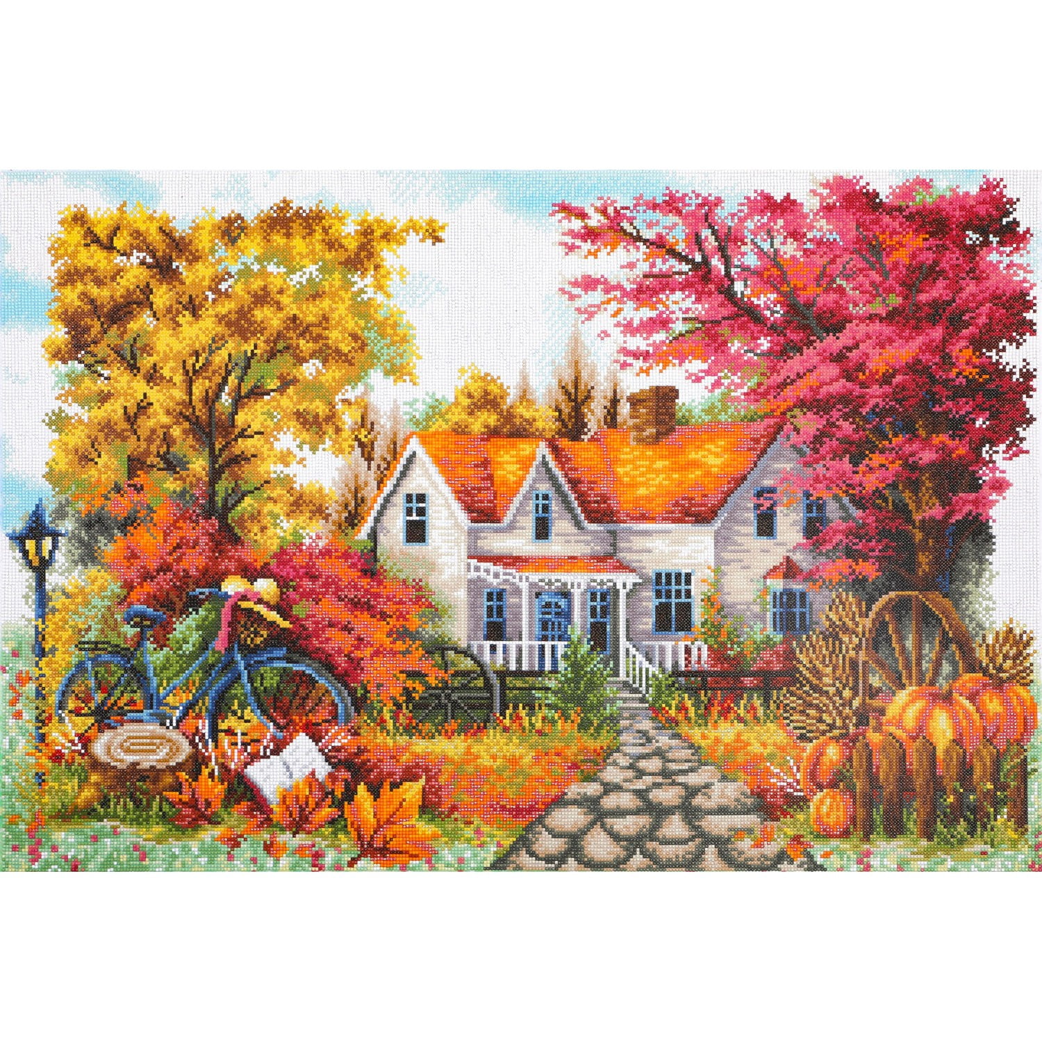 Diamond Dotz Autumn Days Diamond Painting Kits for Adults - Diamond Art Kits a Relaxing Creative Craft Kit with Dotz Gems 24x35.4