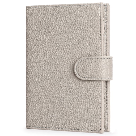 KALUNMA Passport Holder Wallet for Women,RFID Blocking Zipper Coin Pocket and Cash Slot,Slim Compact Travel Passport Cover Wallet