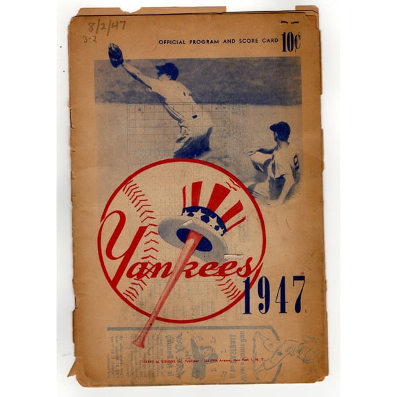 Larry Doby Vintage Program 8/8/1947 vs. Indians 12th Career Game