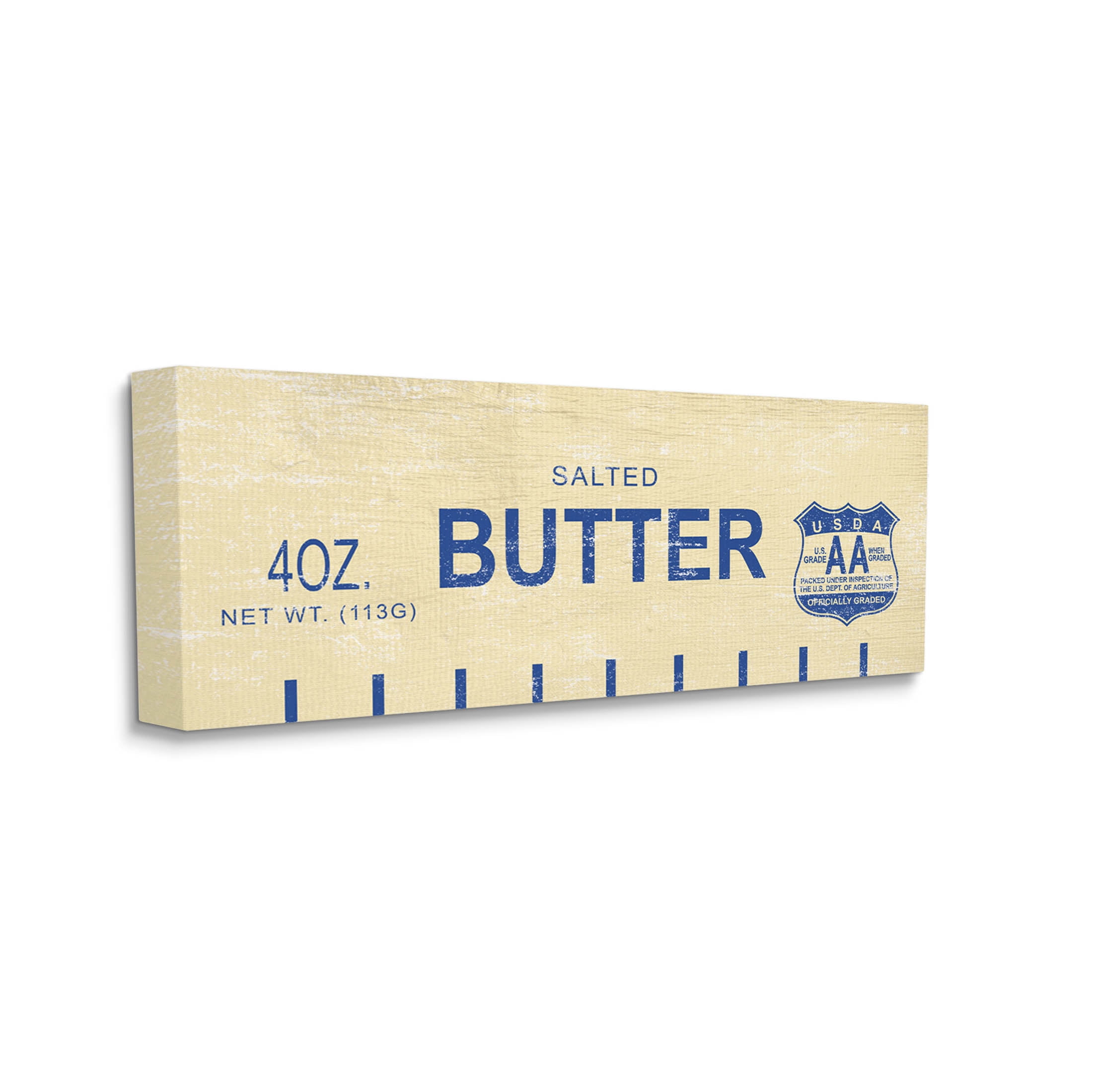 Stupell Industries Vintage Salted Butter Graphic Art Gallery Wrapped Canvas Print Wall Art, Design by Daphne Polselli