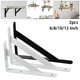 thumbnail image 4 of soportes de estante triangulares plegables, soporte ajustable para mesa, estante de pared, muebles, estantes pesados, blanco, 6 pulgadas, 4 of 5