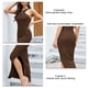 thumbnail image 5 of Vestido con abertura alta para mujer Vestido largo de punto con hombros descubiertos para mujer Vestido largo de punto con hombros descubiertos para fiesta y fecha Marrón L, 5 of 5