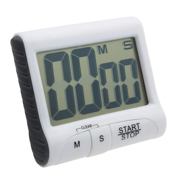 Temporizador de cocina digital con imán fuerte Soporte trasero Orificio colgante Alarma fuerte Pantalla LCD grande