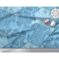 thumbnail image 2 of Soimoi Cotton Jersey Fabric Black Sketch Paisley Printed Craft Fabric by The Yard 58 Inch Wide, 2 of 3