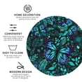 thumbnail image 4 of Balery 6 Pcs Blue Floral With Butterfliesleather Coasters Set, Drink Table Cup Coasters For Living Room Kitchen Coffee Decor, 4 of 9