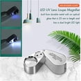 thumbnail image 4 of Lupa de joyero, lupa plegable, con iluminación LED/UV, con marco de metal para trabajo cercano, jardinería, niños, sello, recolección de rocas, 4 of 5