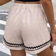 thumbnail image 6 of WPPGONE Womens Casual Shorts High Waisted Elastic Wide Leg Straight Scalloped Spliced Baggy Fit Bottoms Summer Fashion Daily Vacation Shorts, 6 of 7