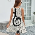 thumbnail image 6 of Musical Notes Sundress Sleeveless Dress Summer Women Clothes Dress for Women Dresses, 6 of 7