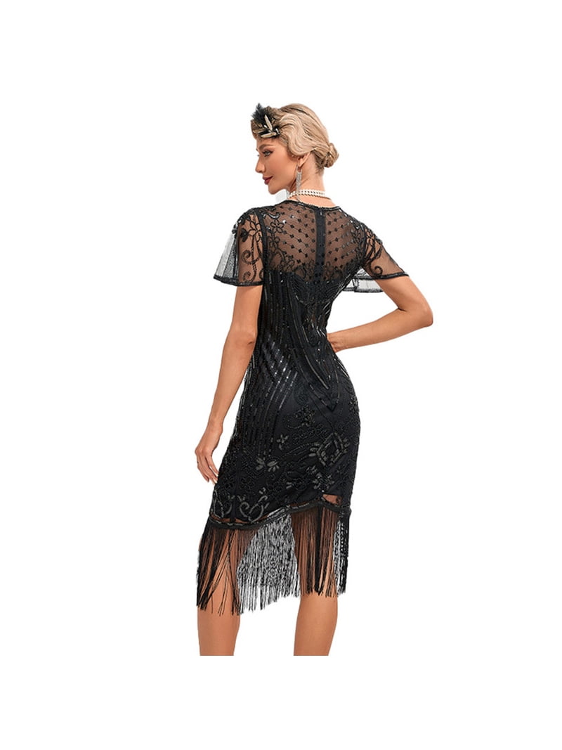 roaring 20s cocktail dress Shimmery Flapper Roaring 20s Costume Dress