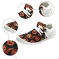 thumbnail image 6 of Leozcaa Women's Fashion Halloween Canvas Sneakers Pumpkin Printed Low Top Lace up Walking Shoes Flat, 6 of 9