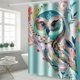 thumbnail image 4 of Fabric Shower Curtain Liner Colorful Owl Shower Curtain with 12 Hooks for Home Hotel Shower Curtain Waterproof (72" X 72"), 4 of 5