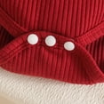 thumbnail image 4 of enyan Baby Girl Clothes Newborn Long Sleeve Sweatshirt Top+Hem Pant+Headband 3Pcs Infant Girls Outfits Set Wine，12-18 Months, 4 of 7