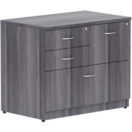 UPC: 0035255696234 | Lorell LLR69623 2 Box & 1 File Weathered Charcoal Laminate 4-Drawer Lateral File