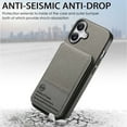 thumbnail image 6 of For iPhone 16 Wallet Phone Case,Twill Pattern Design,With Card Slots,Flip Premium PU Leather Magnetic Closure Kickstand Heavy Duty Protective Shockproof Rugged Phone Case,Gray, 6 of 9