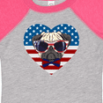 thumbnail image 4 of Inktastic Pug Dog Patriotic US Flag Heart Boys or Girls Baby Bodysuit, 4 of 5