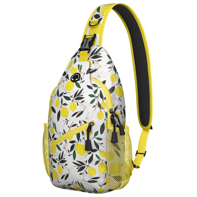Peach Print Lightweight Sling Backpack for Travel and Outdoor Activities, Cute Kawaii Tropical Fruit Pattern Crossbody Bag with Modern Fresh Design, Durable and Multi-Layer Storage for Peach Lovers