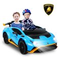 thumbnail image 1 of Gyrocopters Lamborghini Licensed 2 Seater Kids Ride on Car | 12V Electric Vehicle with Stories, Music | Powered Ride on Car for Kids with Parental Remote Control, LED Lights | Blue, 1 of 8