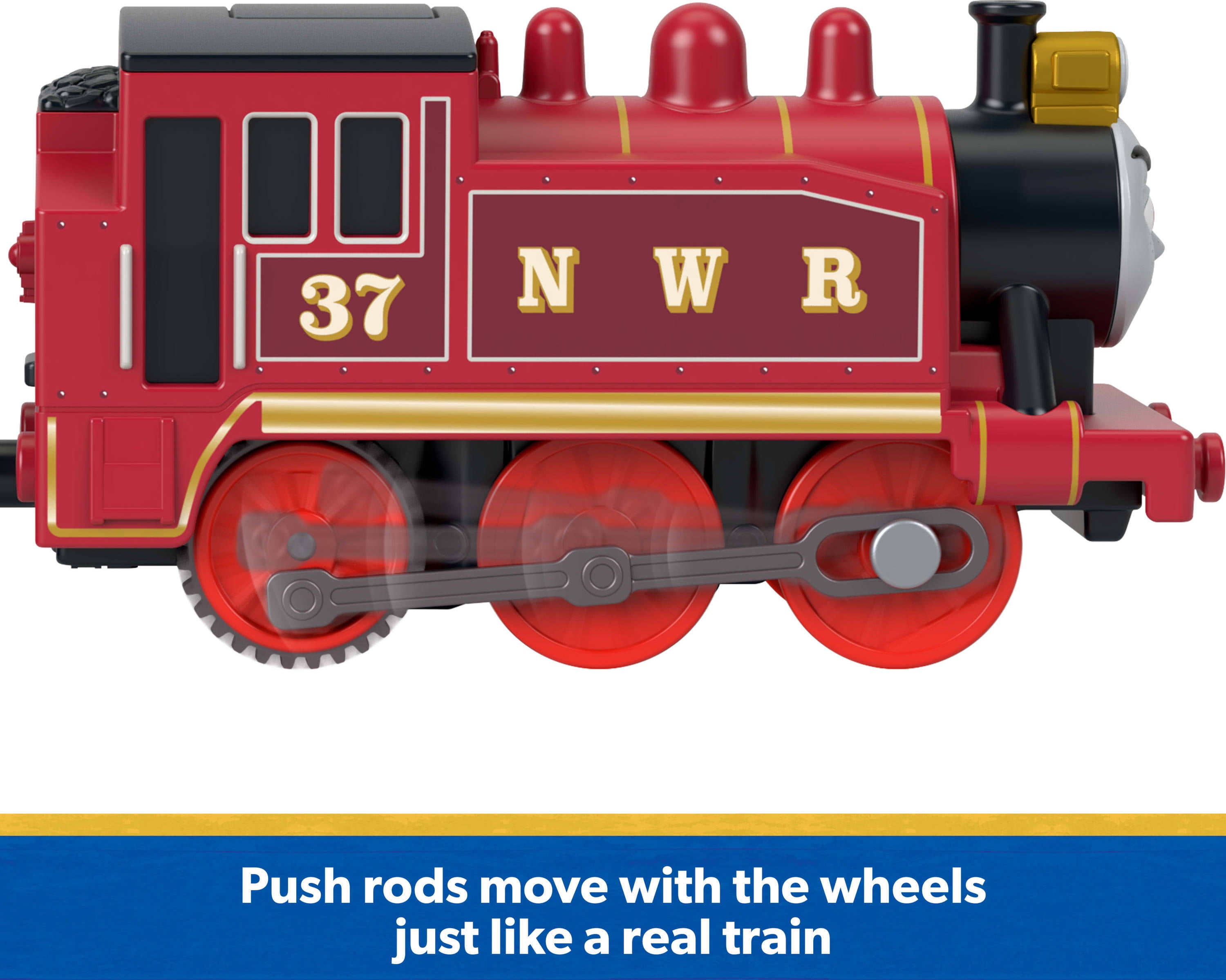 Thomas & Friends by Fisher-Price Motorized Train, Battery-Powered Toy Rosie Engine & Troublesome Truck