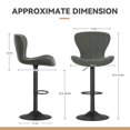 thumbnail image 5 of Fijinhom Modern Adjustable Bar Stools Set of 4 - Swivel Counter Height Stools with PU Leather Upholstery and Footrest for Kitchen Island and Home Bar, 5 of 6