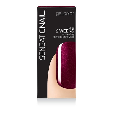 Sensationail Gel Nail Color Polish, Merlot Magic, Red