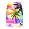 thumbnail image 4 of ZCFZJW Mens Tropical Hawaiian Swim Trunks Lightweight Casual Quick Dry Summer Big and Tall Regular Fit Drawstring Elastic Waist Beach Shorts with Pockets Multicolor#03 S, 4 of 5