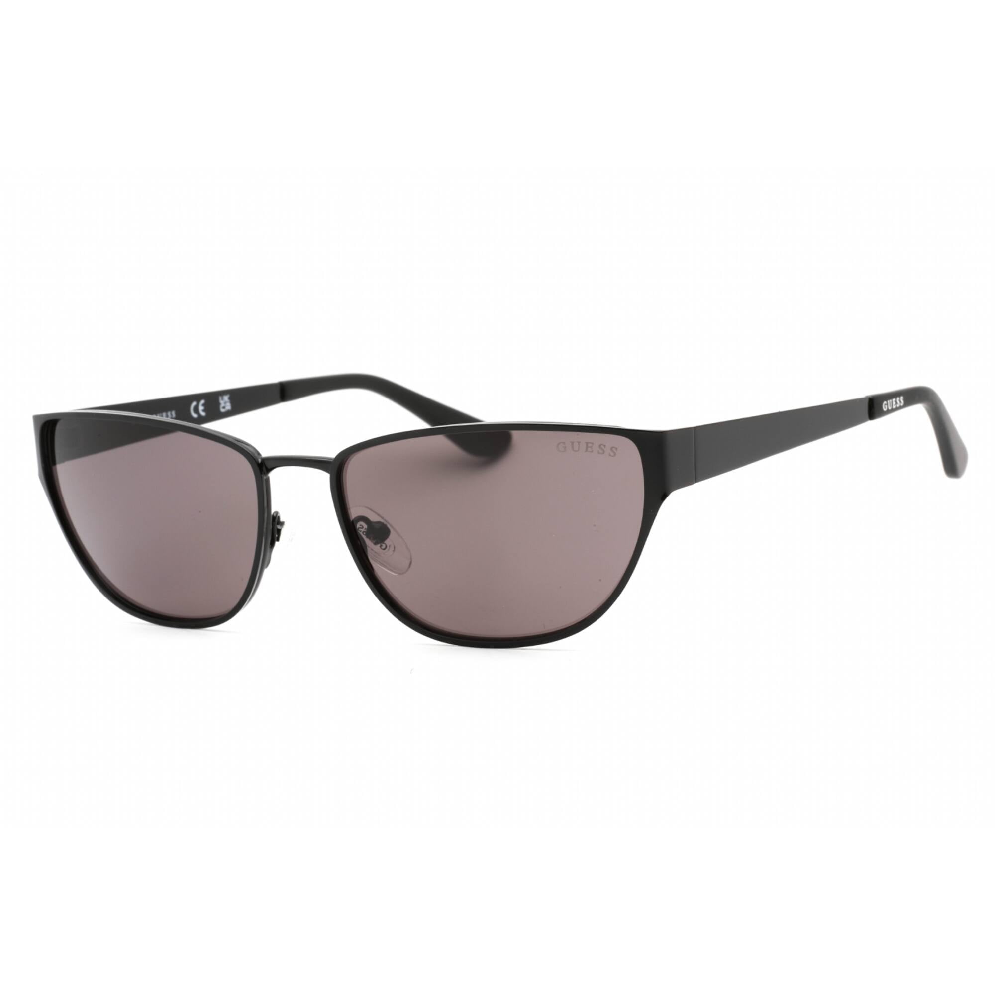 NWT Guess GU7890-01B Black Cat Eye 55mm Sunglasses Guess Cat Eye Sunglasses Black Gloss Gold Accent Smoke  main image 4