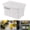 E, variant on Home Textile Storage by Zjh Textile - Small White Plastic Organizer Box, 11.6x8.1x7in, Thickened Impact-Resistant Material, Multipurpose for Home Garage Car Outdoor (1PC)