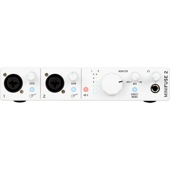 Arturia MiniFuse 2 Portable 2x Input USB-C MIDI Audio Interface, White