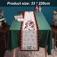 thumbnail image 4 of Bandera de mesa navideña, mantel decorado con tapete de Papá Noel y cervatillo con ambiente festivo, 4 of 5
