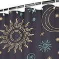 thumbnail image 4 of Gothic Shower Curtain Set - Dark Celestial Moon & Star Print, Mystical Cosmic Bath Decor, Waterproof Polyester 72"x84", Goth Aesthetic Gift, 4 of 4