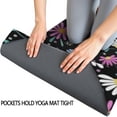 thumbnail image 3 of Black Daisy Flower Colorful Blooms Pattern Hot Yoga Mat Towel Non Slip for Hot Yoga - Quick-Drying Yoga Mat Cover with 4 Corner Pockets with Travel Bag - Hot Yoga Towel Non Slip 70"x26", 3 of 6