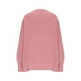 thumbnail image 5 of Fesfesfes Women Sweater Tops Fall And Winter Casual Round Neck Long Sleeve Tops Solid Color Sweater Tops Blouse, 5 of 7