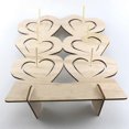 thumbnail image 2 of Carrito de dulces de madera con forma de corazón hueco para exhibir en la pared, suministros para fiestas de cumpleaños, baby shower y decoración de bodas., 2 of 5