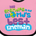 thumbnail image 4 of Inktastic Lineman Grandpa Boys or Girls Baby Bib, 4 of 4
