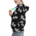 thumbnail image 2 of Lsque White Flower Dandelion Pattern Casual Women's Hoodie,Hooded Sweatshirt with Kangaroo Pocket,Pullover Hoodie with Eye-catching Drawstrings-XX-Large, 2 of 7
