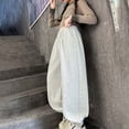 thumbnail image 7 of XIYNBAOK Low Rise Pants Sweat Pants Trendy Pants Kids Wide Leg Sweatpants Kids Sweat Girls Baggy Sweatpants Toddler Girl Clothes 4t, White 9-10 Years, 7 of 7